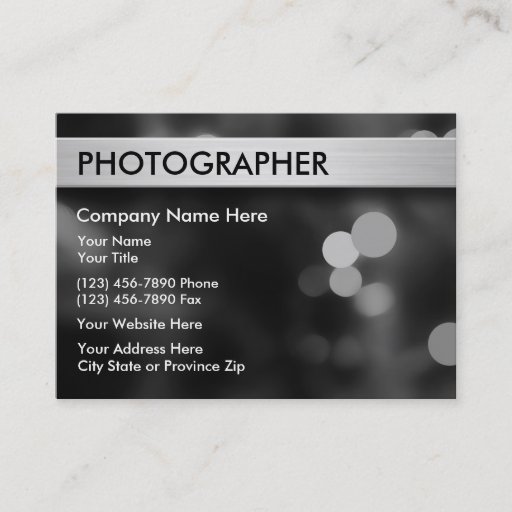 Customizable Photography Business Cards