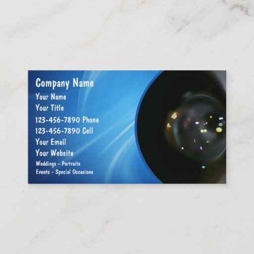 Customizable Photography Business Cards