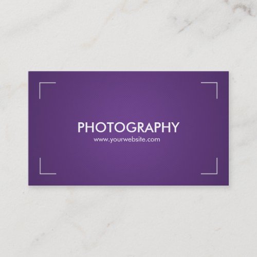 Photography Business Cards in Purple &amp; White