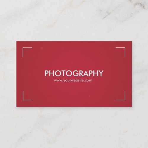 Photography Business Cards in Red &amp; White