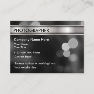 Photography Business Cards Large Print Space