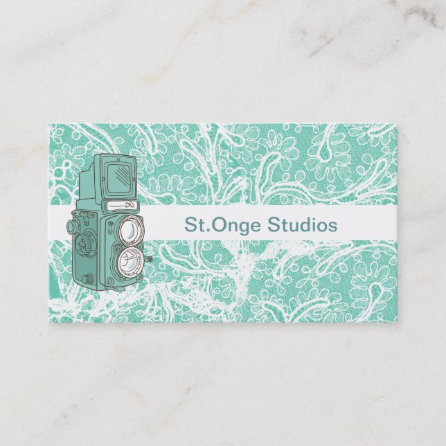 Photography Business Cards Vintage Camera (Front)