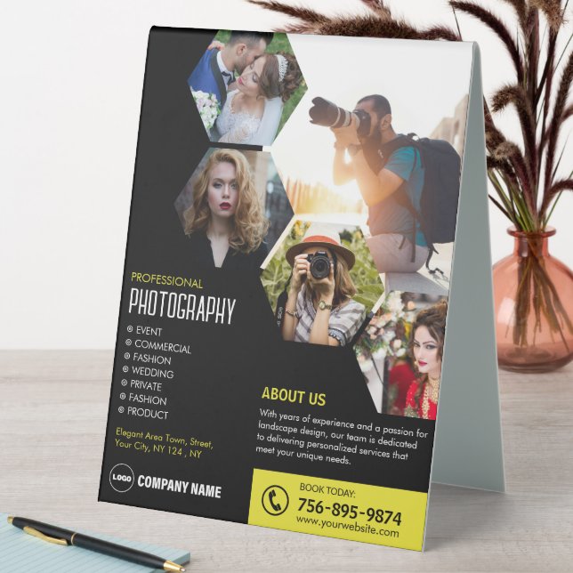 Photography Business Custom  Table Tent (In SItu (Table))