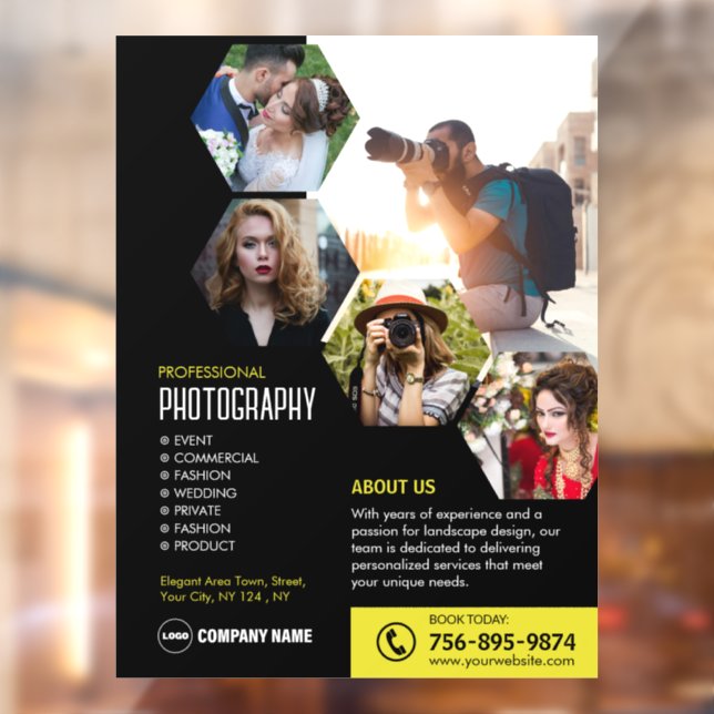 Photography Business Custom Window Cling (Sheet 2)