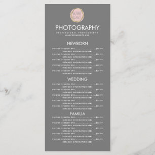 Photography Business Your Logo Gray Menu