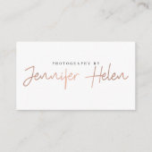 Photography by Jennifer Helen Business Card (Front)