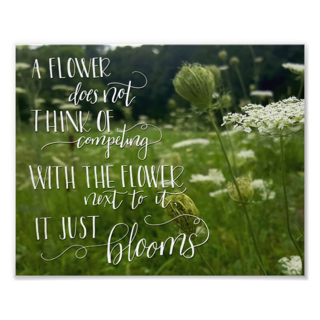 Photography & Calligraphy Quote Photo Print (Front)