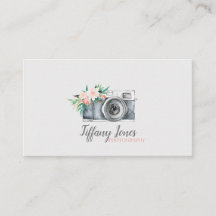 photography camera business card floral