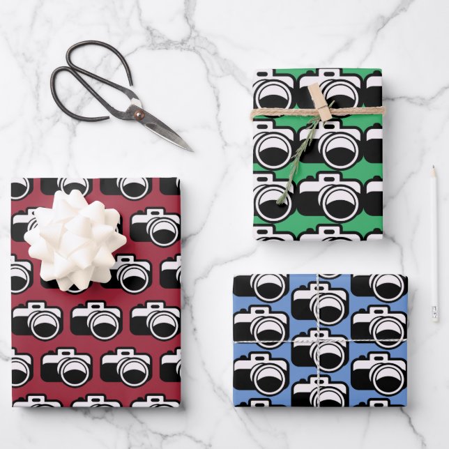 Photography Camera Design Wrapping Paper (Front)