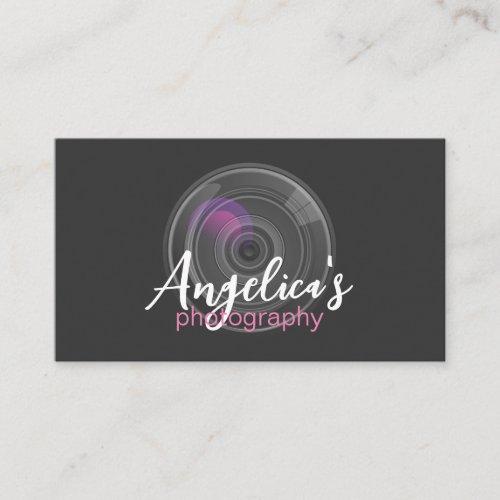 Photography  Camera Lens Business Card