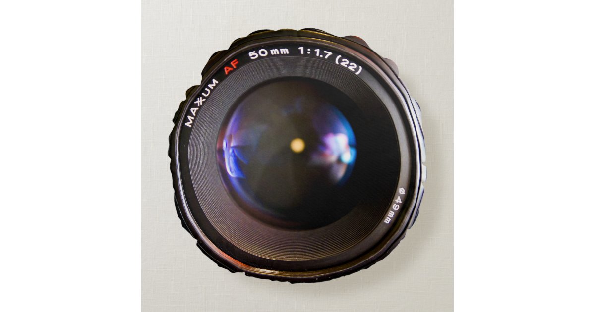 Photography camera lens round pillow Zazzle