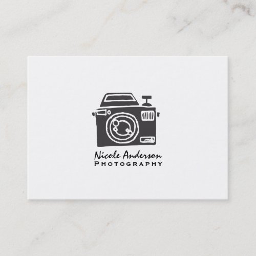 Photography Camera Modern Minimal Logo Business Card