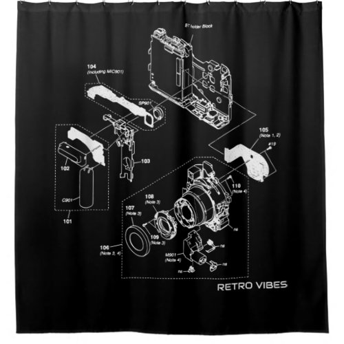 Photography Camera Photo Vibes Shower Curtain