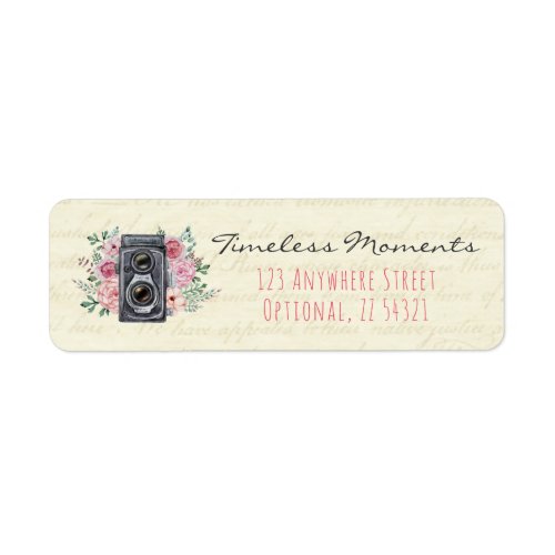 Photography Camera Photographer Return Address Label