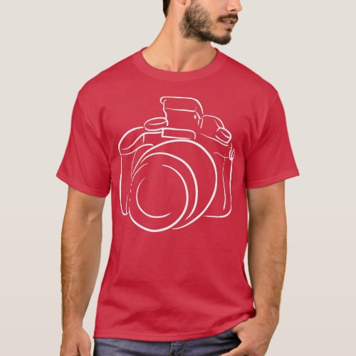 Photography Camera Reflex Silhouette Photographer  T_Shirt