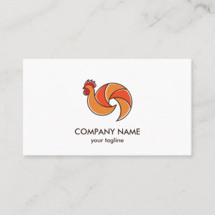 Photography Camera Rooster Cute Modern Business Card