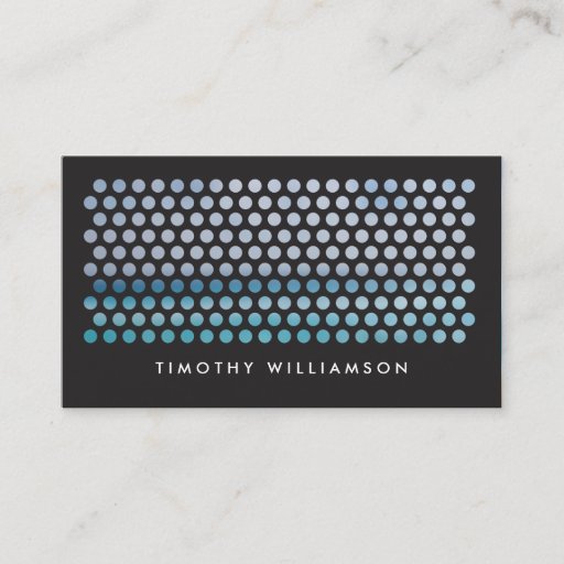 Customizable PHOTOGRAPHY CIRCLES PATTERN in BLACK (Horizontal) Business Card