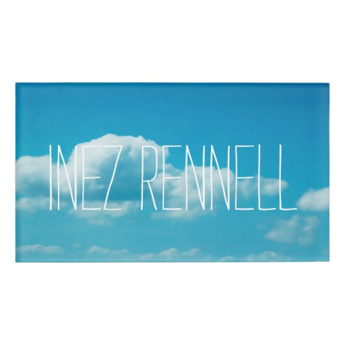 Photography _ clouds in the sky  your ideas name tag