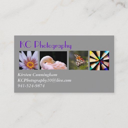 Customizable Photography Collage Business Card