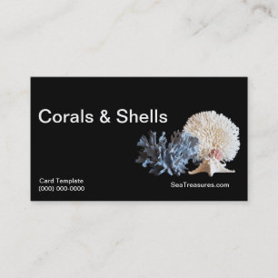 Photography Corals & Shells Template Business Card