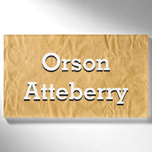 Photography - Crinkly Wrapping Paper + your ideas Name Tag