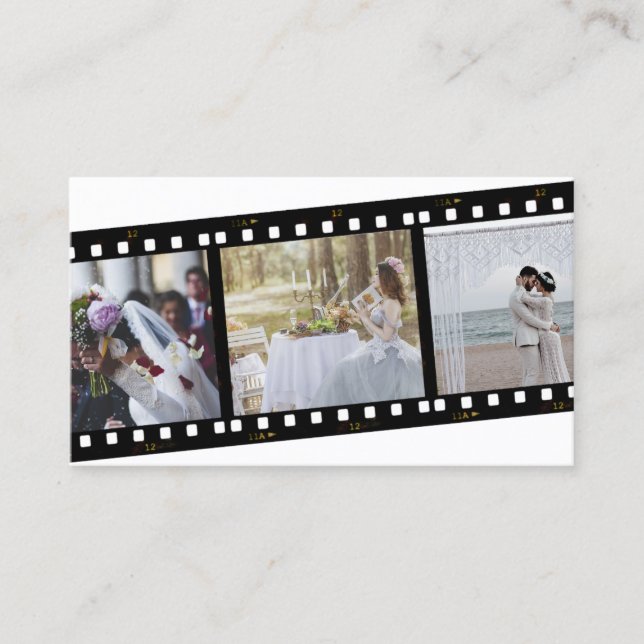 Photography Custom Photo Modern Unique Business Card (Front)