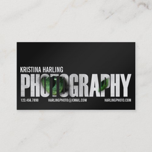 Photography Cutout _ Black Business Card