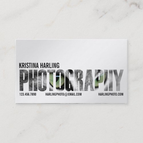 Photography Cutout _ White Business Card