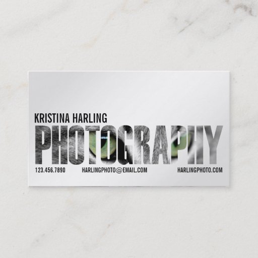 Customizable Photography Cutout - White Business Card Template
