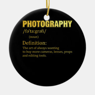 Photography Definition Camera Photographer Ceramic Ornament