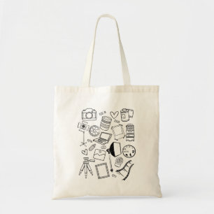 Photography Doodles Tote Bag