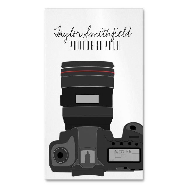 Photography DSLR Business Card Magnet (Front Vertical)