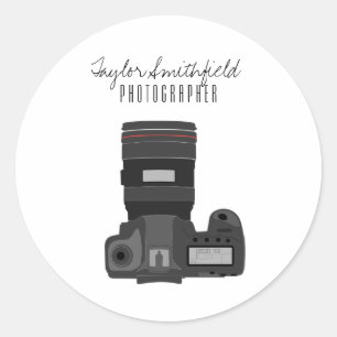 Photography DSLR Classic Round Sticker