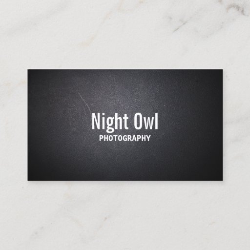 Customizable Dark Leather Texture Photographer Business Card