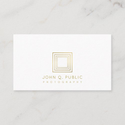 Photography Elegant Gold Look Photographer Business Card