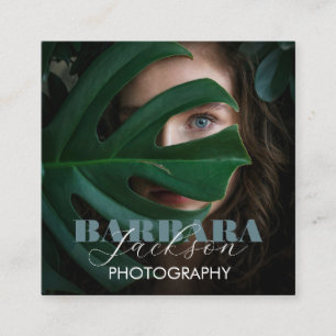 Photography Elegant Professional Calligraphy Square Business Card