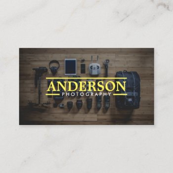 Photography Equipment Modern Photographer Business Card by J32Design at Zazzle