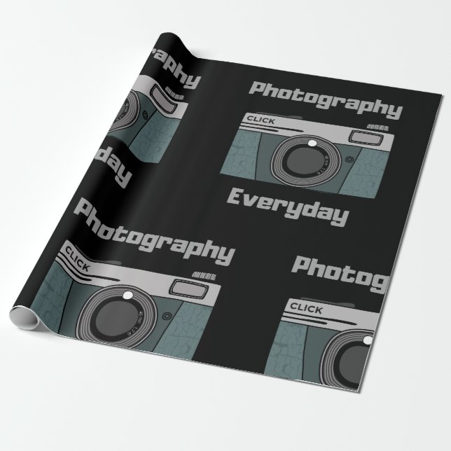 Photography Everyday Camera Photo Wrapping Paper (Unrolled)