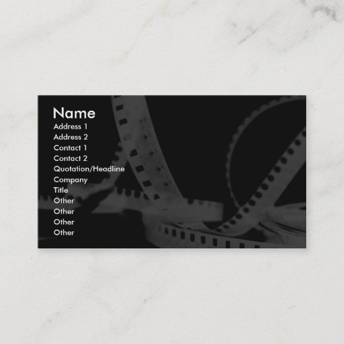 Photography, Flim, Entertainment Business Cards