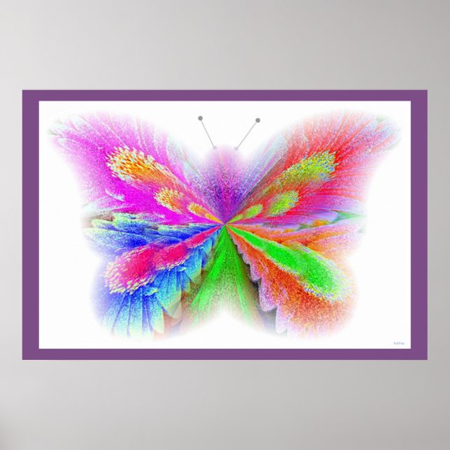 Photography Flower Abstract Butterfly Art Poster (Front)