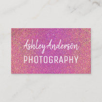 Photography Glitter Sparkle Feminine Business Card