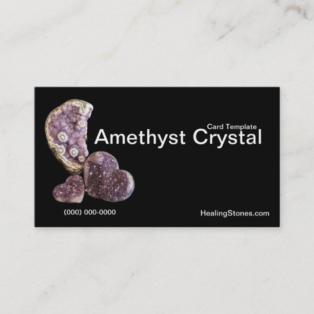 Photography Godes Amethyst Crystal Template Business Card (Front)