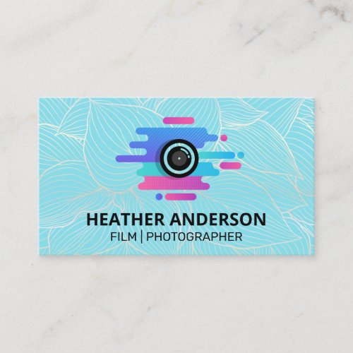 Photography | Gold Line Leaves Artwork Business Card