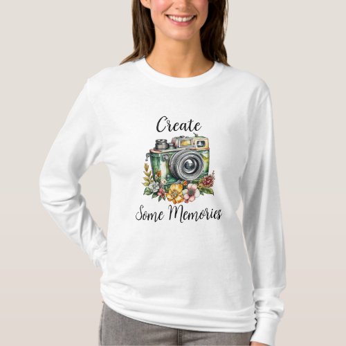 Photography Graphics and Quote  Vintage Camera T_Shirt