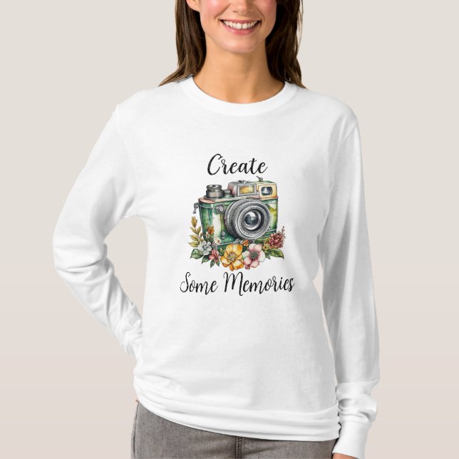 Photography Graphics and Quote | Vintage Camera T-Shirt (Front)