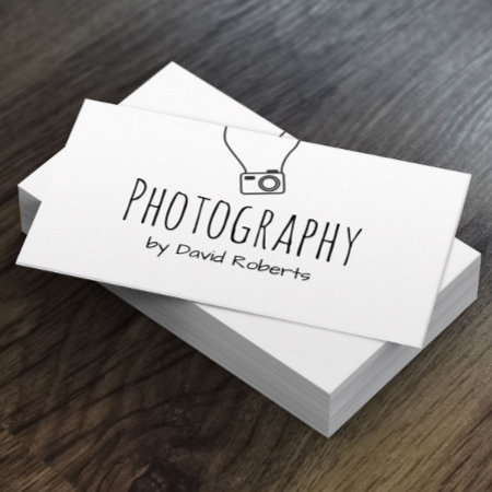 Photography Hand Script Minimalist Business Card