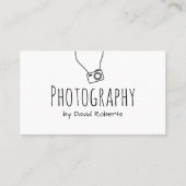 Photography Hand Script Minimalist Business Card (Front)