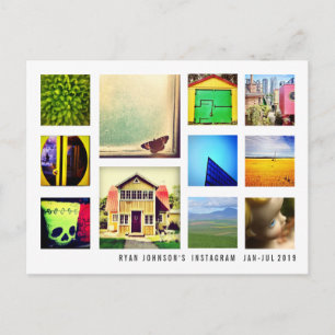 Photography Instagram DIY Square Photos Template Postcard