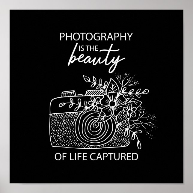 Photography Is The Beauty Of Life Captured Poster (Front)