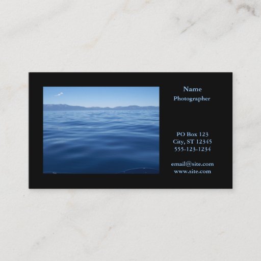 Customizable Photography Business Card